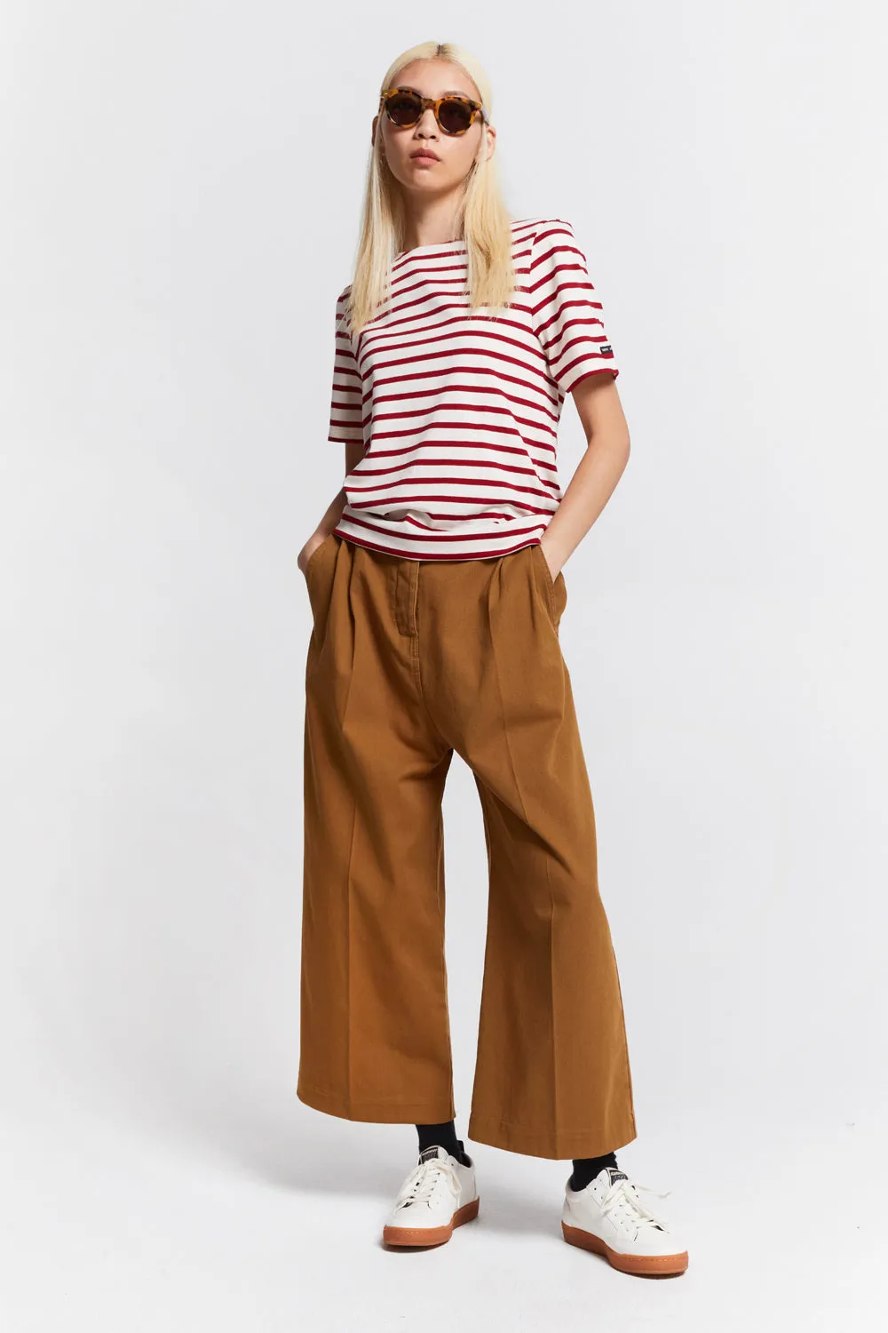 Levant Moderne Short Sleeve Striped Sailor Shirt Ecru/Persan sold by Karen Walker product image thumbnail 4