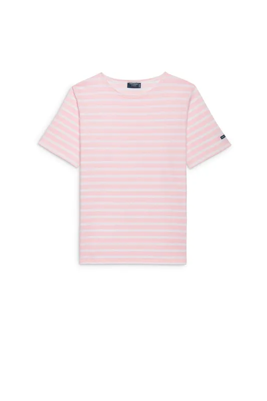Levant Moderne Short Sleeve Striped Sailor Shirt Rose Doux/Neige sold by Karen Walker