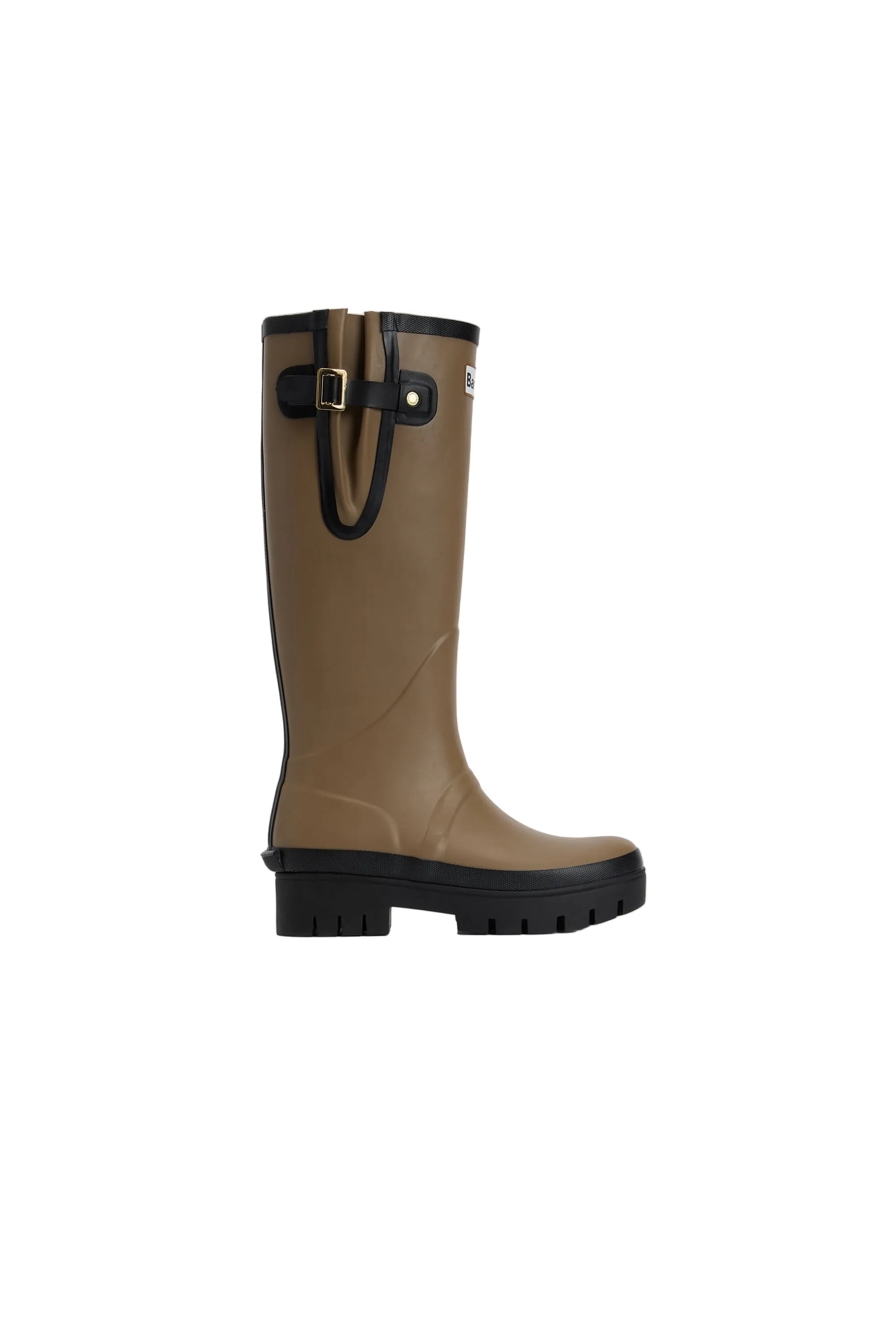Leighton Tall Welly Military Brown/Black sold by Karen Walker