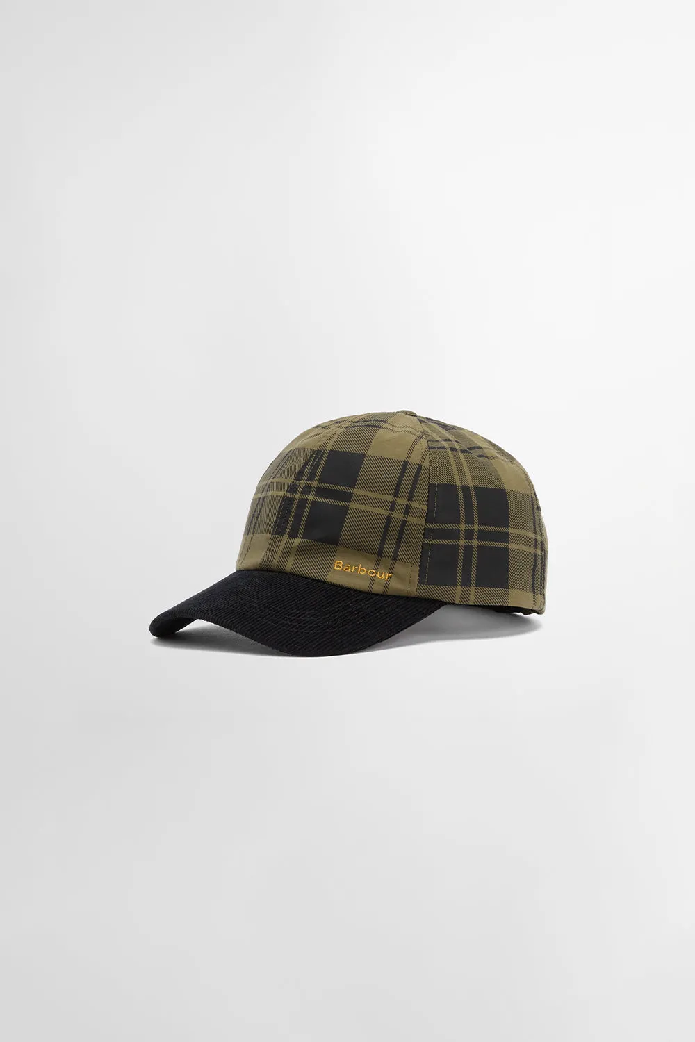 Elaine Check Cap Olive Check sold by Karen Walker