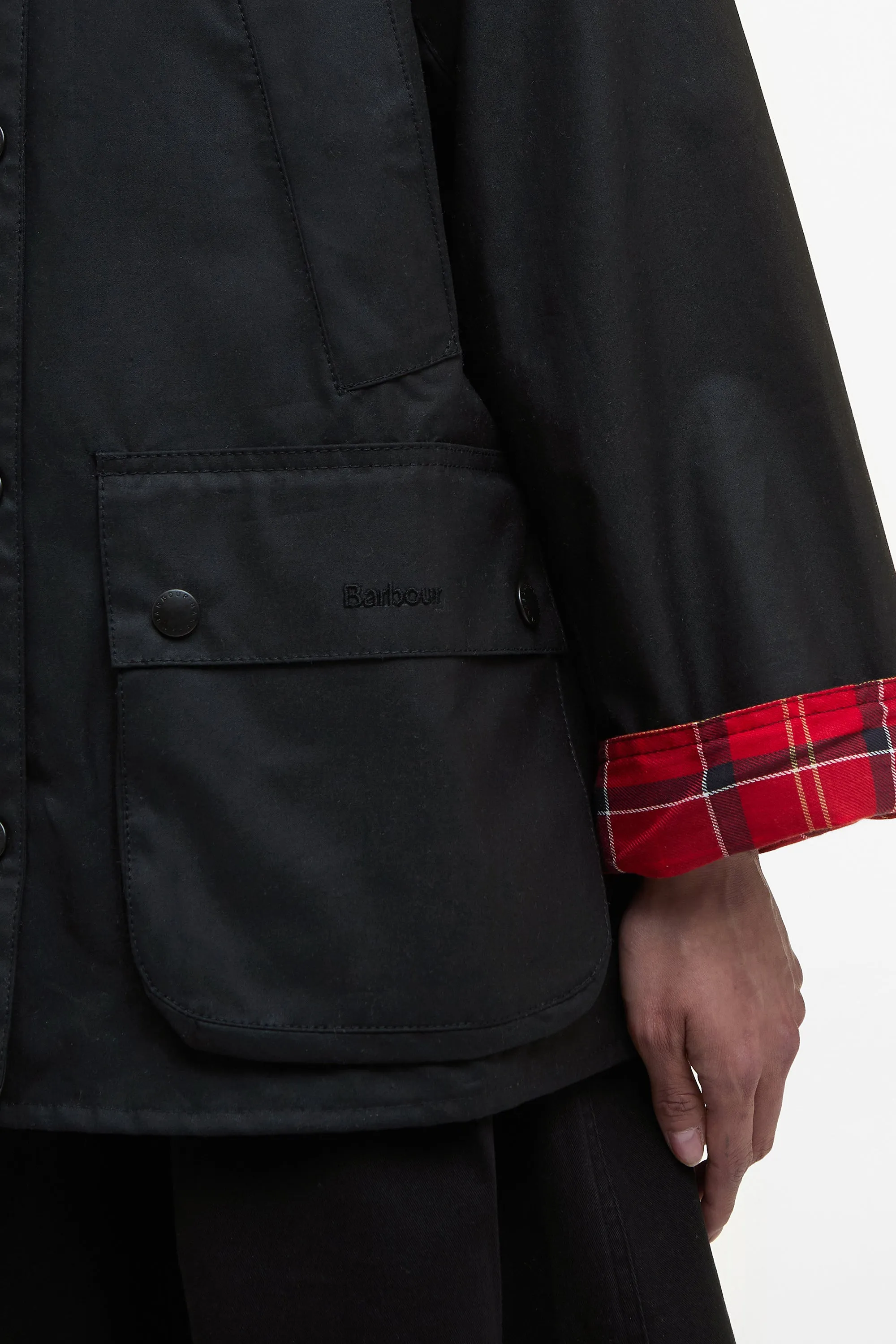 Bedale Wax Jacket Black/Cardinal sold by Karen Walker product image thumbnail 4