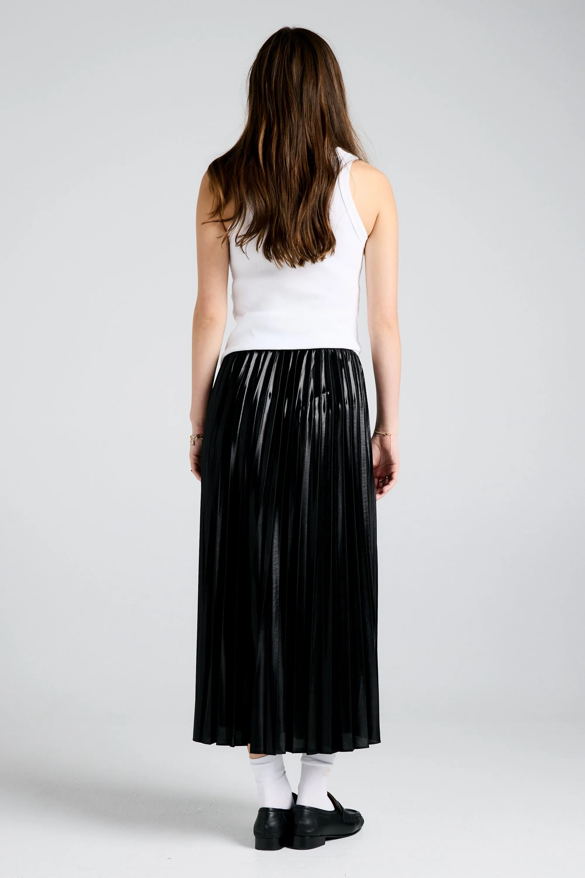 Metallic Sunray Pleated Skirt Black sold by Karen Walker product image thumbnail 3