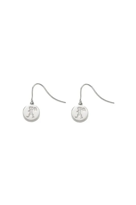Runaway Stamp Earrings Silver sold by Karen Walker