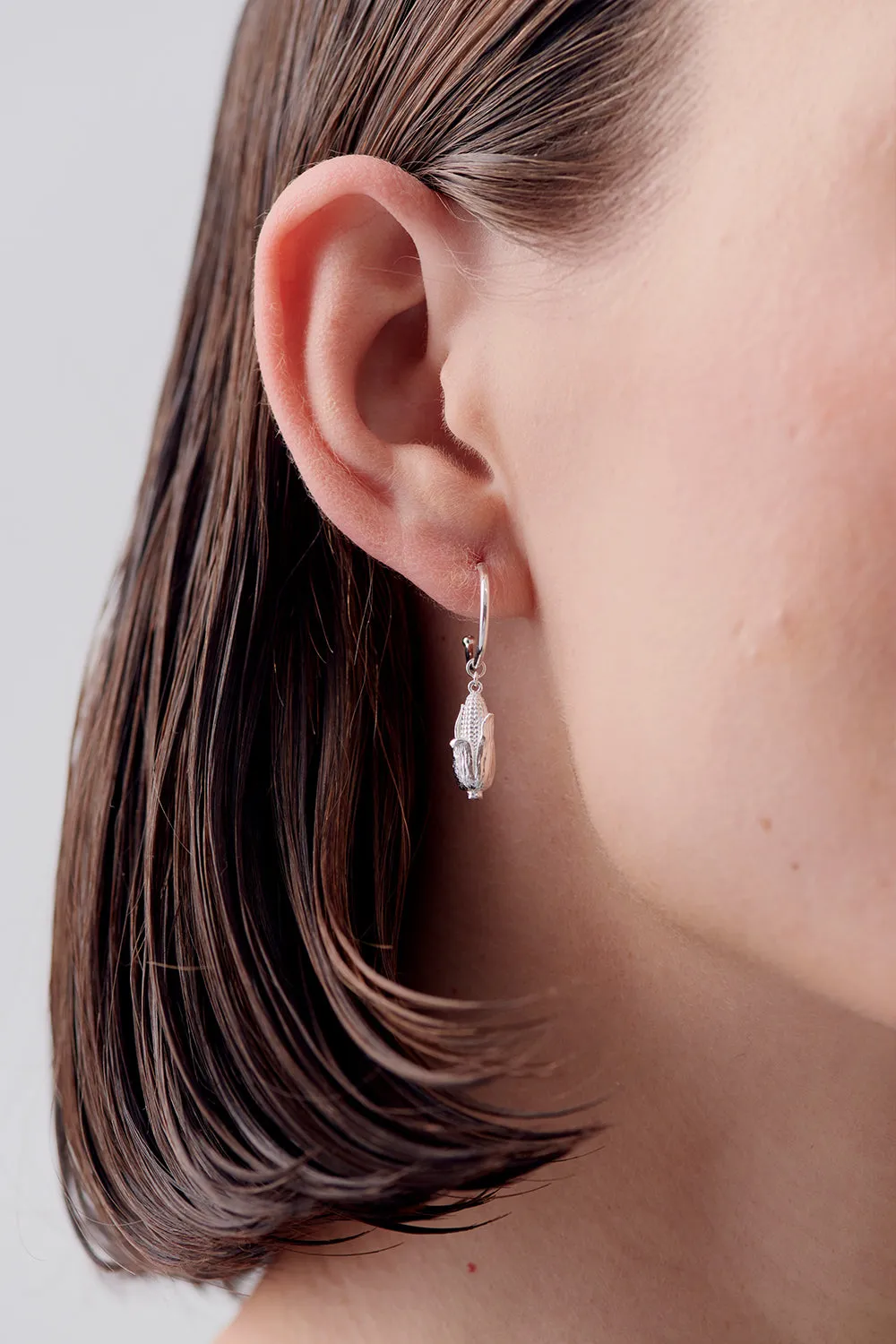 Sweet Corn Earrings Silver sold by Karen Walker