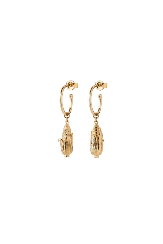 Sweet Corn Earrings Gold sold by Karen Walker