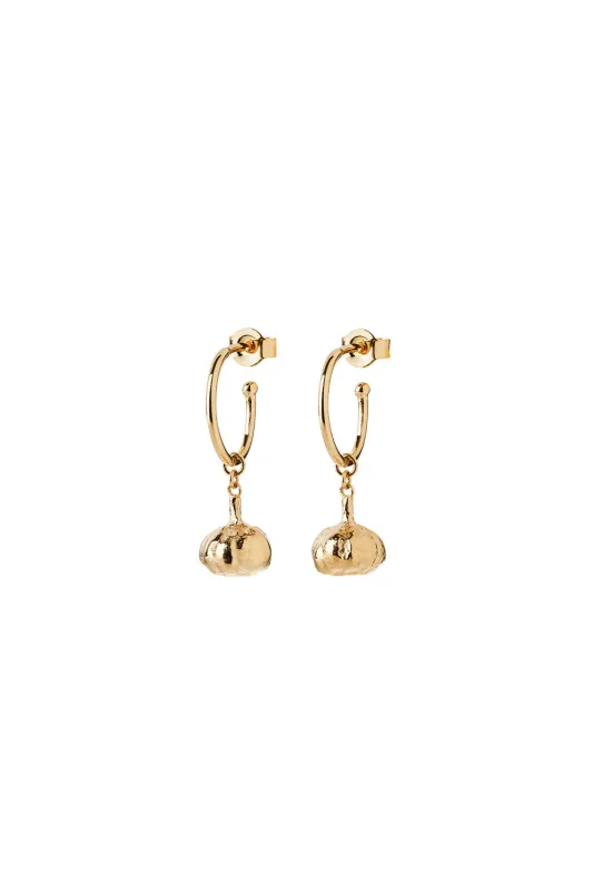 Garlic Earrings Gold sold by Karen Walker