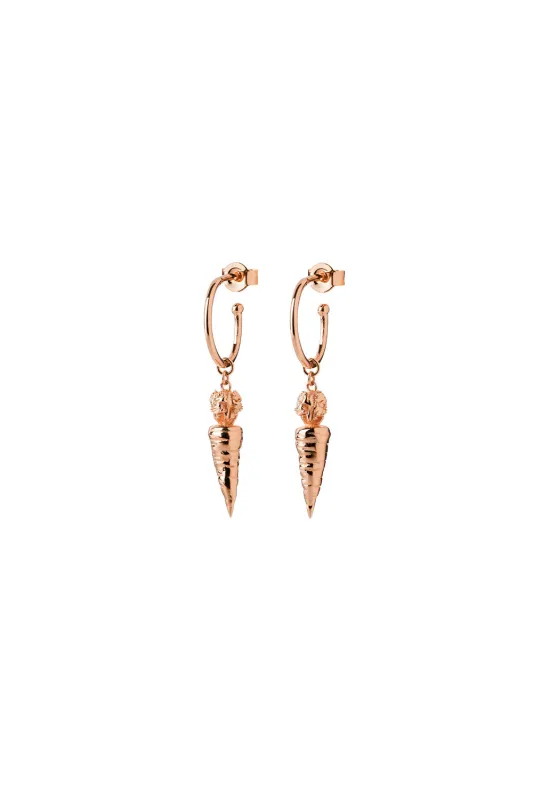 Carrot Earrings Rose Gold sold by Karen Walker