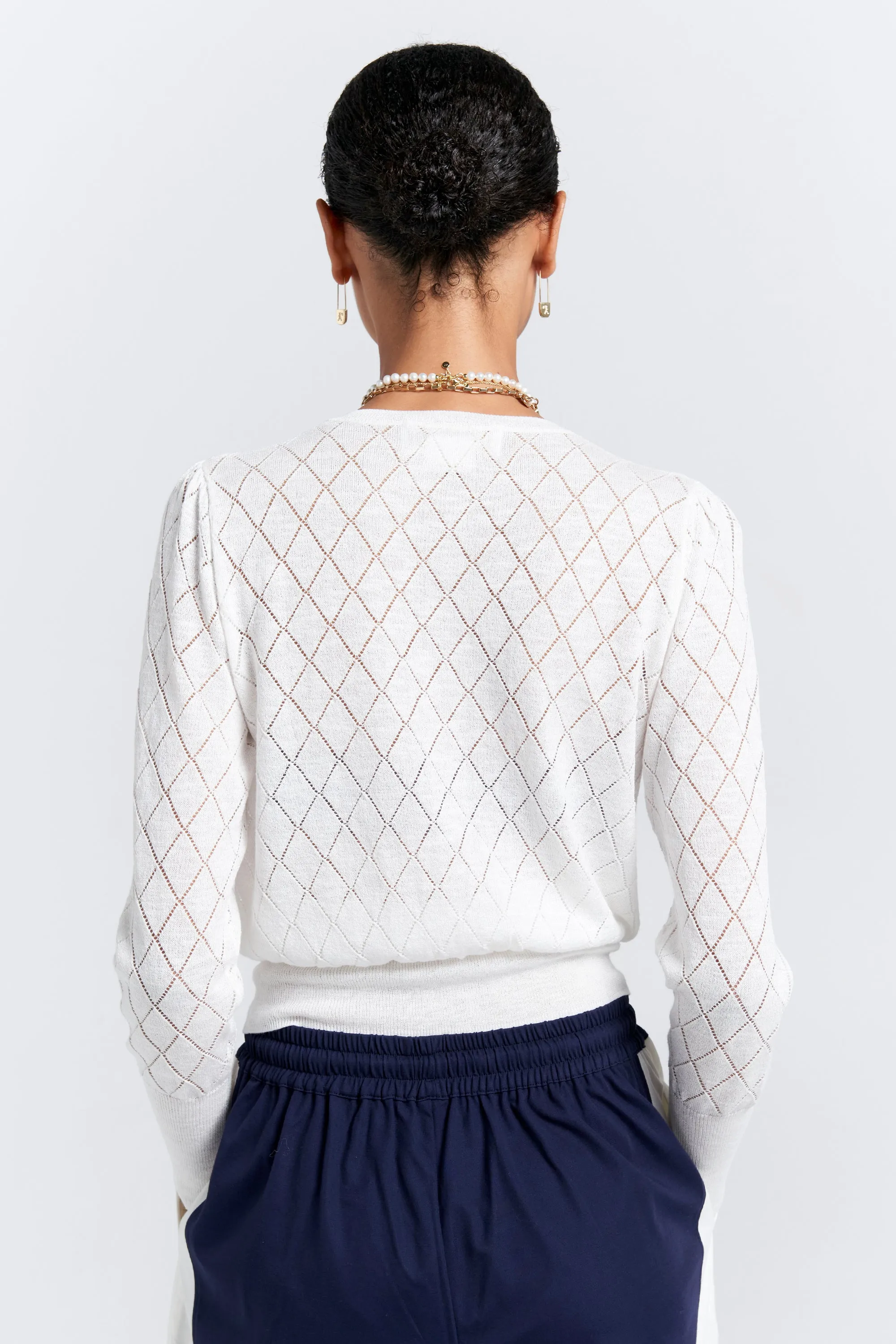 Pearl Lace Cardigan Off-White sold by Karen Walker product image thumbnail 3