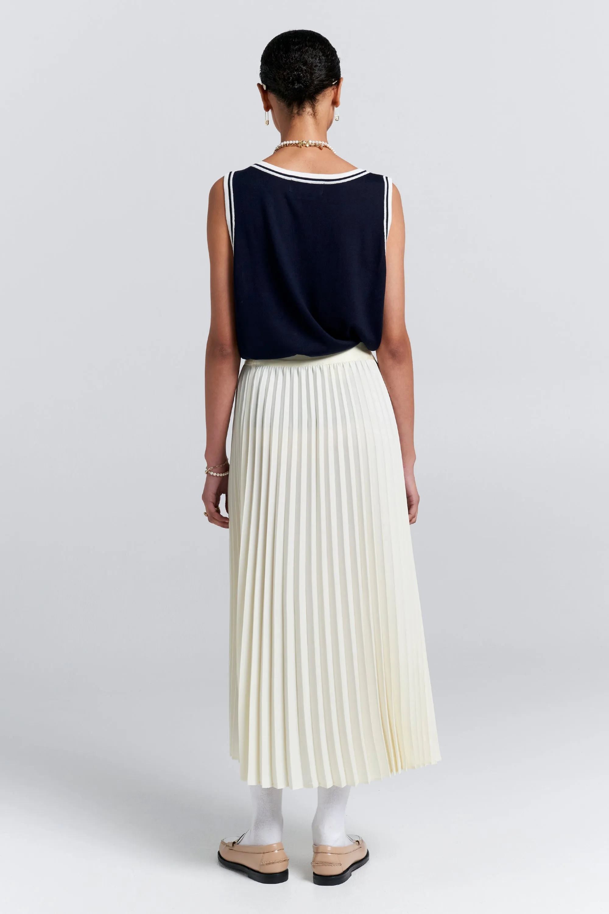 Sunray Pleated Skirt Cream sold by Karen Walker product image thumbnail 3