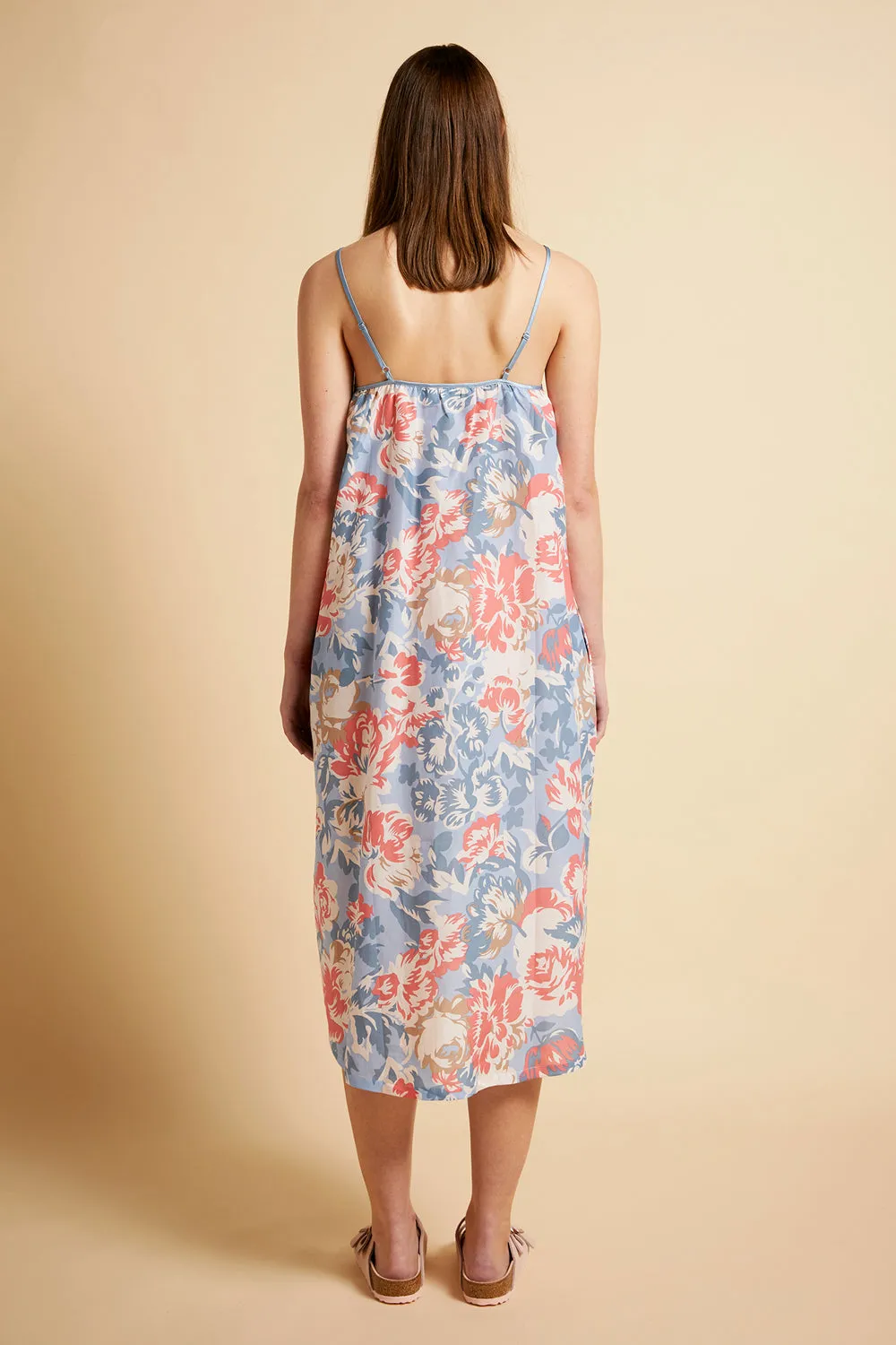 Ornamental Floral Strappy Maxi Nightie Cerulean Blue sold by Karen Walker product image thumbnail 2