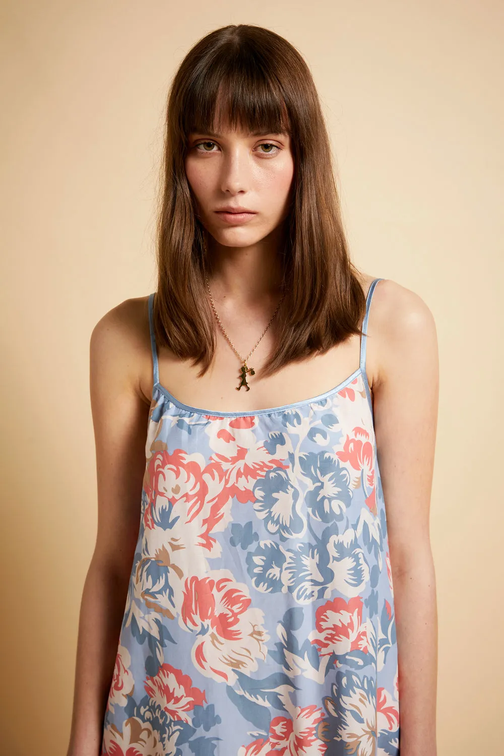 Ornamental Floral Strappy Maxi Nightie Cerulean Blue sold by Karen Walker product image thumbnail 3