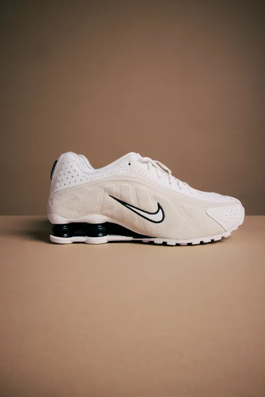 Shox R4 Shoes Summit White/Black/Orewood Brown sold by Karen Walker