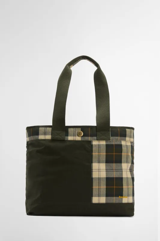 Mya Patchwork Tote Bag Sage/Ancient sold by Karen Walker