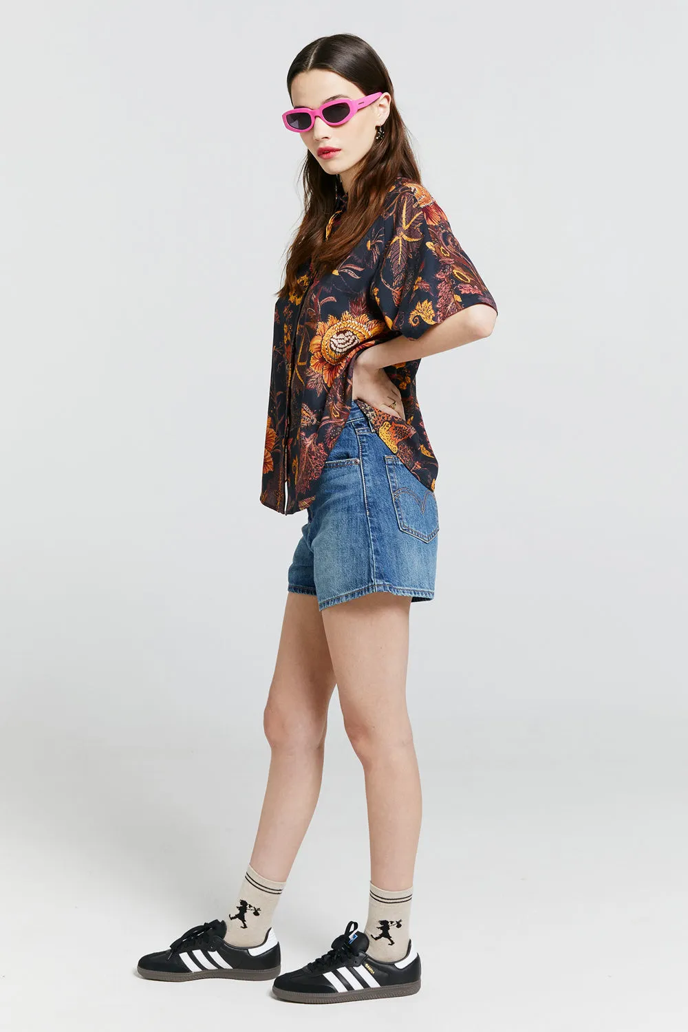 High Waisted Mom Shorts String It Up sold by Karen Walker product image thumbnail 2