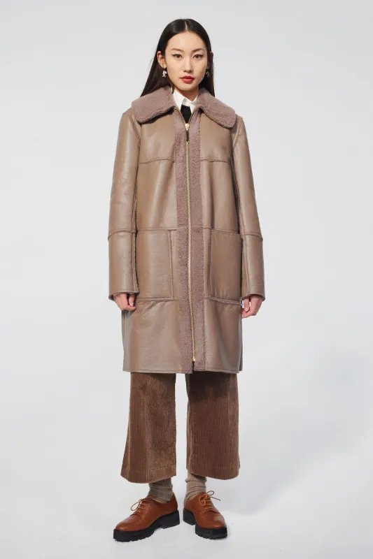 Obsidian Coat Taupe sold by Karen Walker