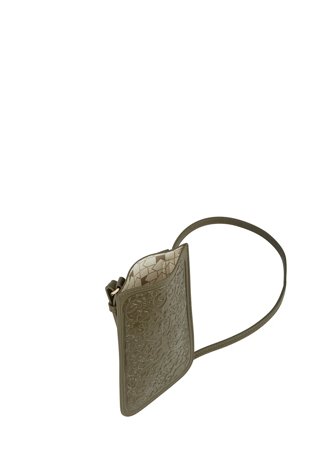 Filigree Phone Pouch Dark Olive sold by Karen Walker product image thumbnail 3