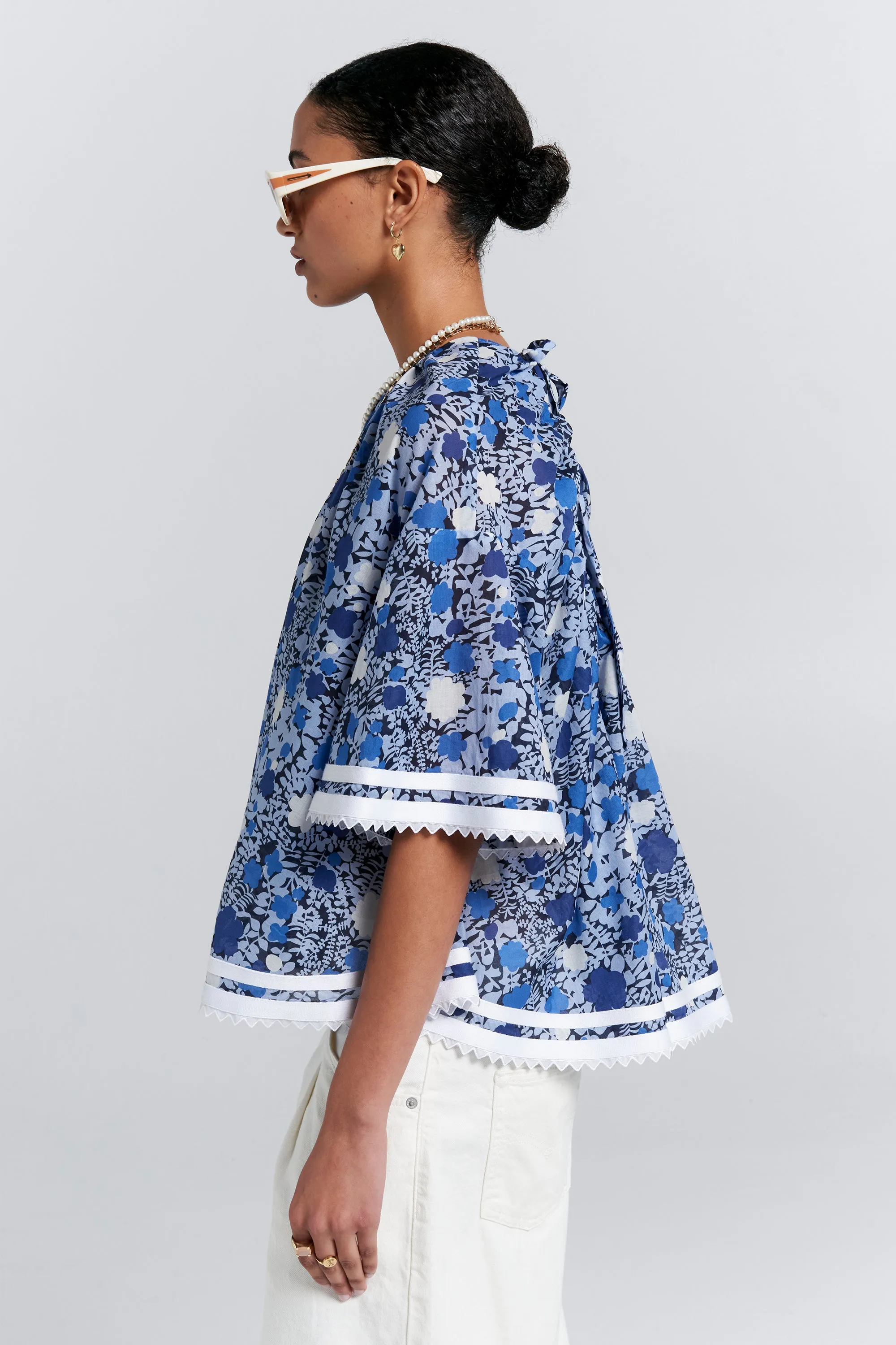 Field Blouse Blue Multi sold by Karen Walker product image thumbnail 2