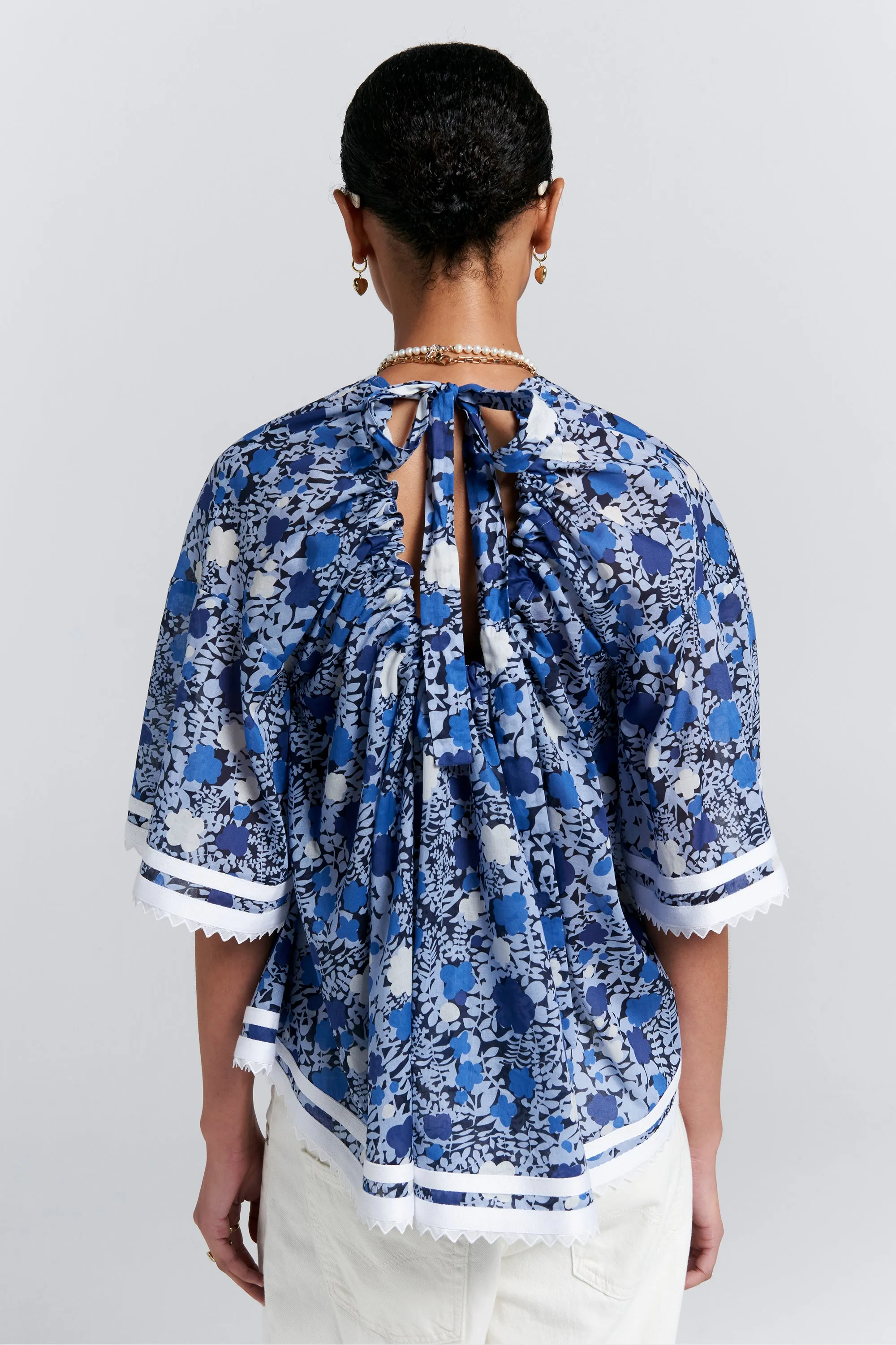 Field Blouse Blue Multi sold by Karen Walker product image thumbnail 3