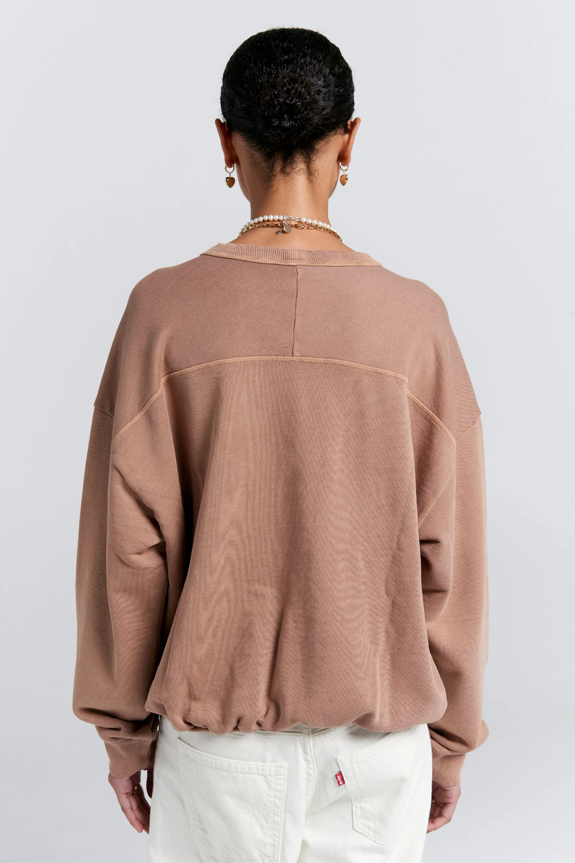 Runaway College Organic Cotton Crewneck Sweatshirt Taupe sold by Karen Walker product image thumbnail 3
