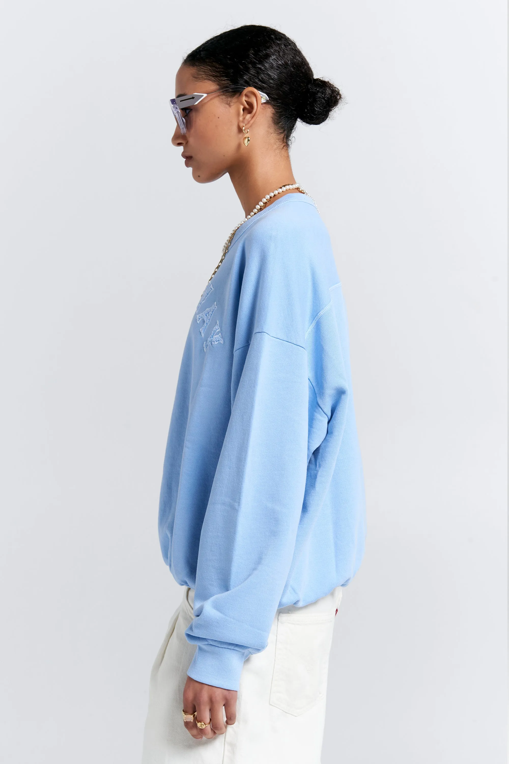 Runaway College Organic Cotton Crewneck Sweatshirt Blue sold by Karen Walker product image thumbnail 2