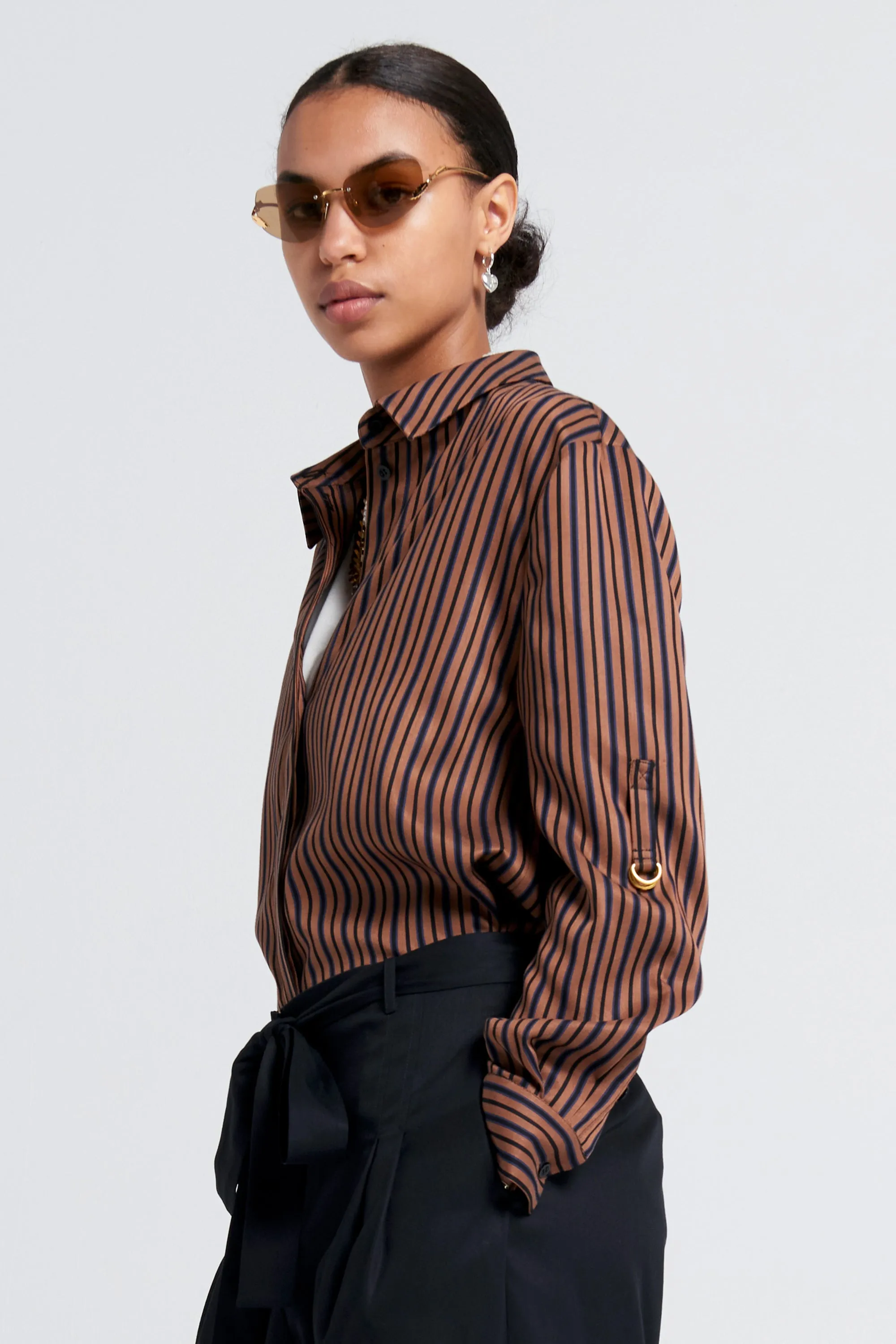Avenue Shirt Brown Multi Stripe sold by Karen Walker product image thumbnail 2