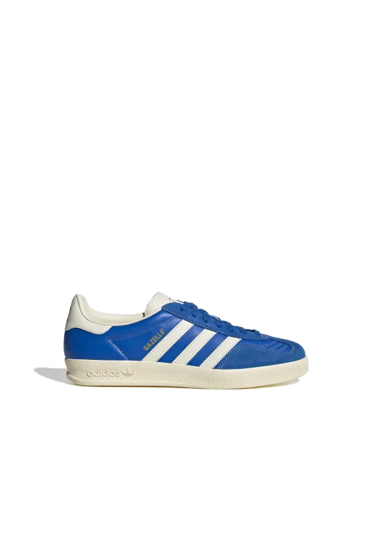 Gazelle Indoor Shoes Blue/Cream White/Gold Metallic sold by Karen Walker