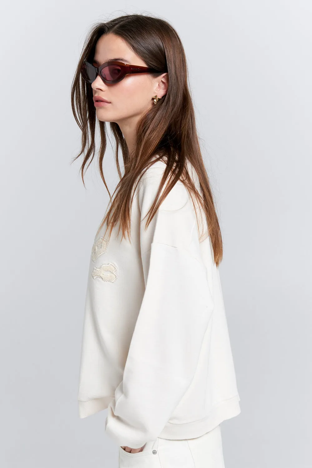 Runaway Arch Organic Cotton Sweatshirt Ecru sold by Karen Walker product image thumbnail 2