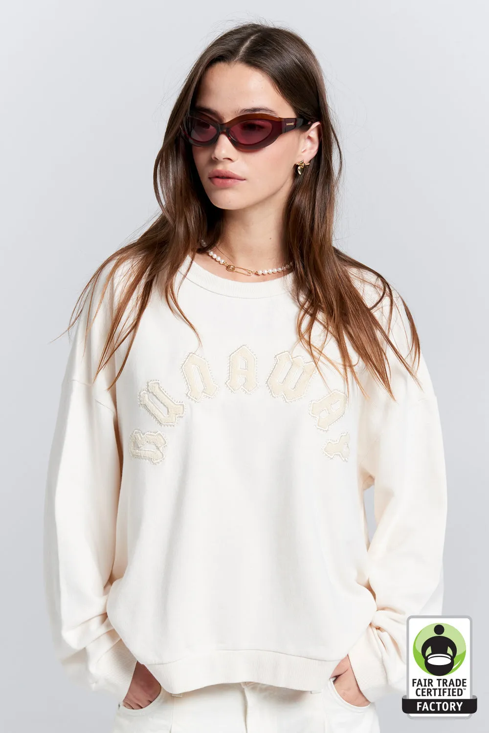 Runaway Arch Organic Cotton Sweatshirt Ecru sold by Karen Walker