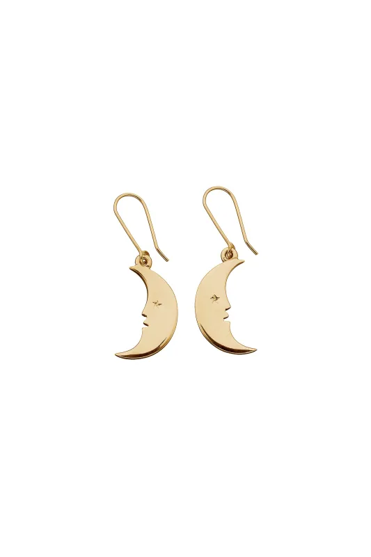 Moon Earrings Gold-Plated sold by Karen Walker
