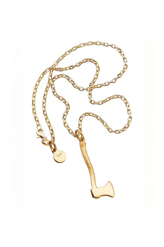 Axe Necklace Gold sold by Karen Walker