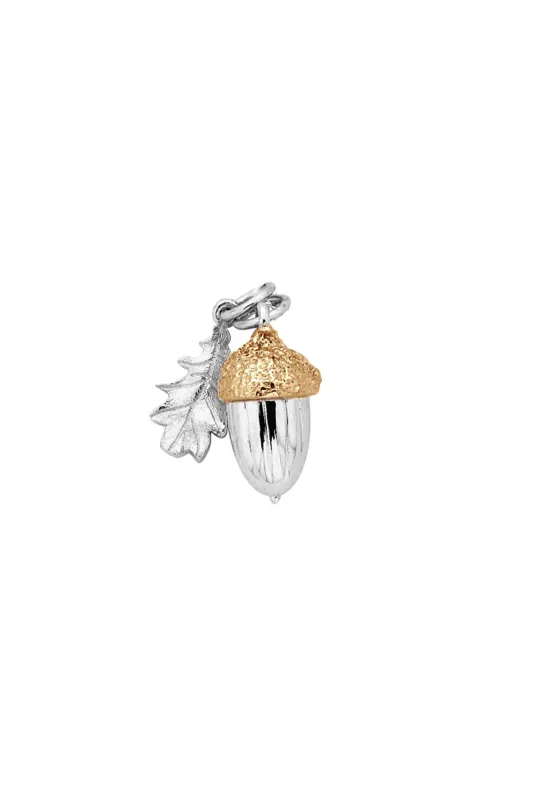 Acorn & Leaf Charm Silver/Gold sold by Karen Walker