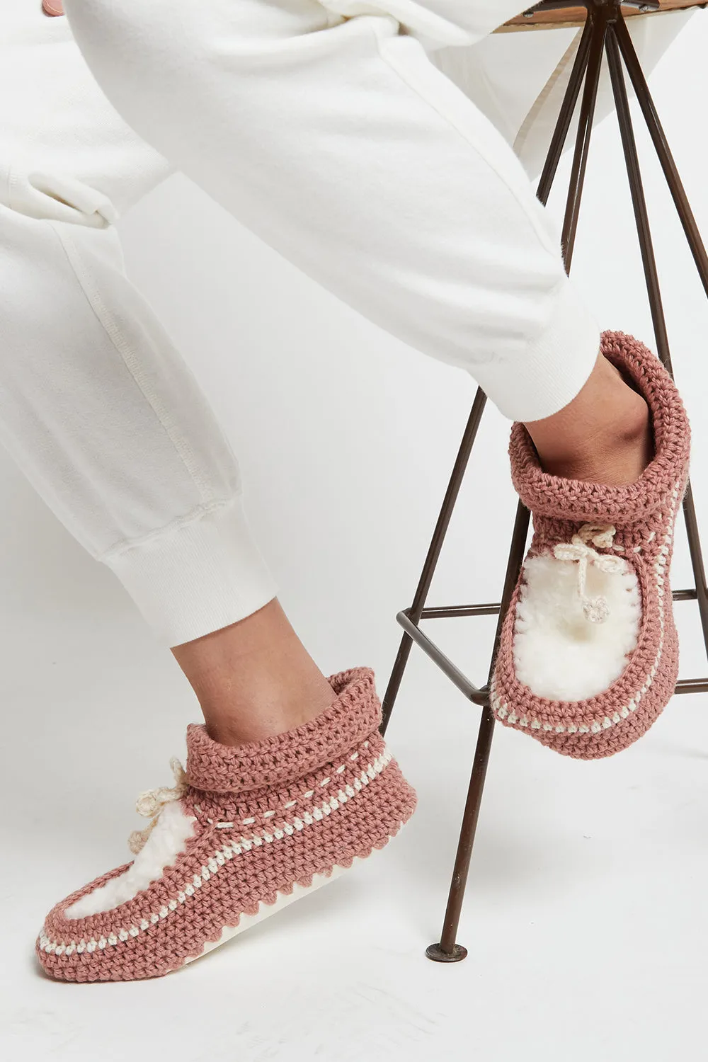 Crochet Slipper Rose Pink sold by Karen Walker product image thumbnail 3