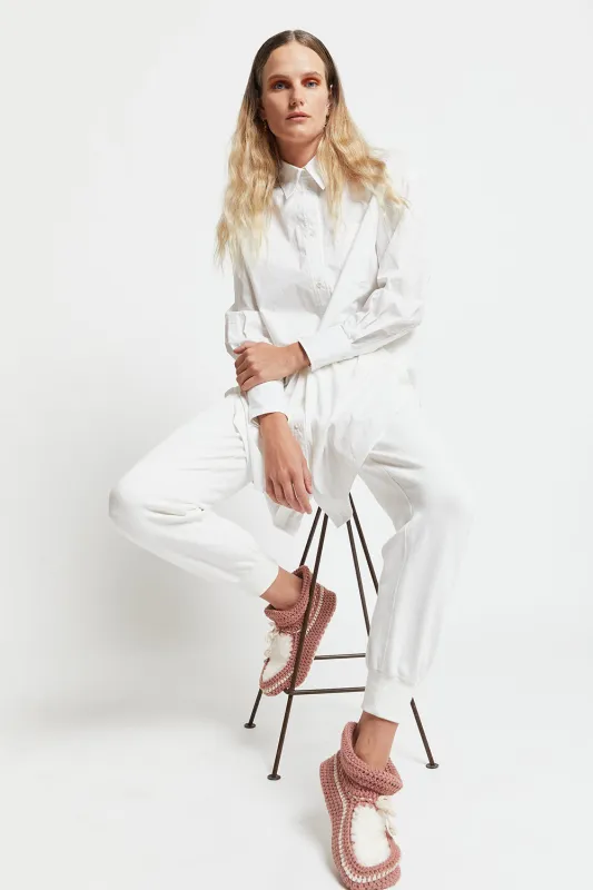 Crochet Slipper Rose Pink sold by Karen Walker