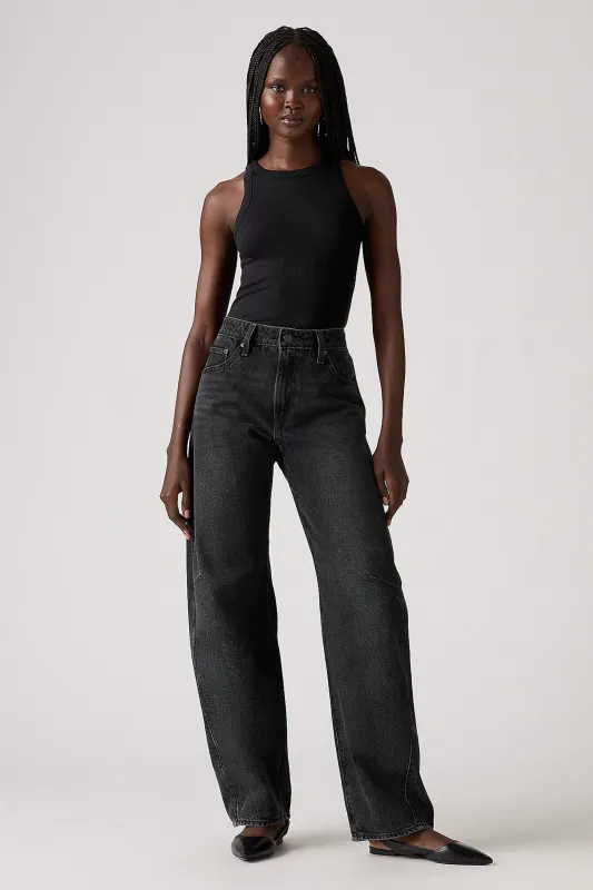 Baggy Dad Barrel Jeans Rebel Edge Barrel Black sold by Karen Walker