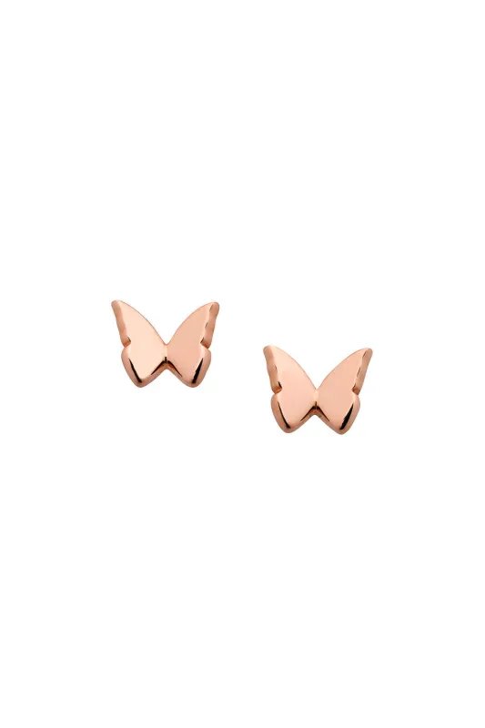 Mini Butterfly Studs Rose Gold sold by Karen Walker