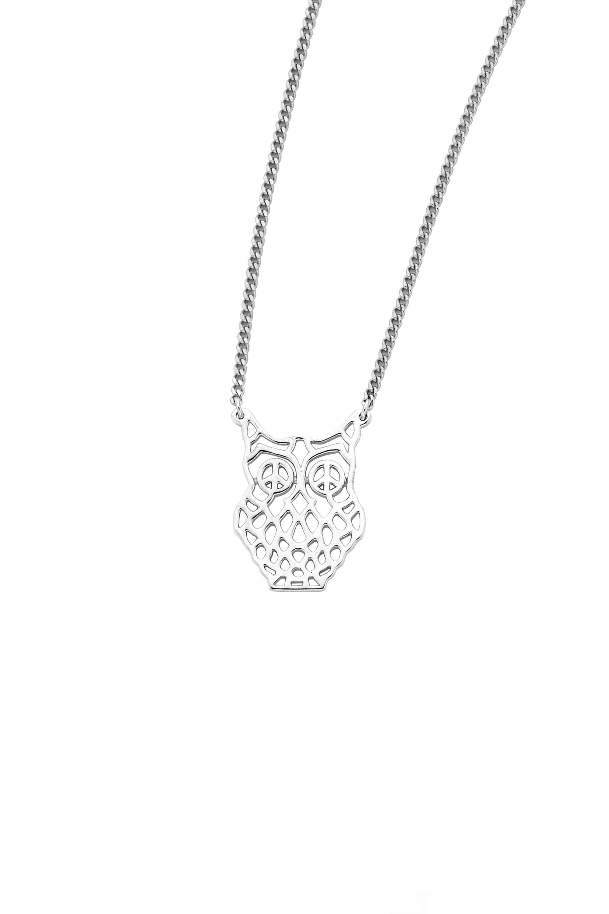 Filigree Owl Necklace Silver sold by Karen Walker