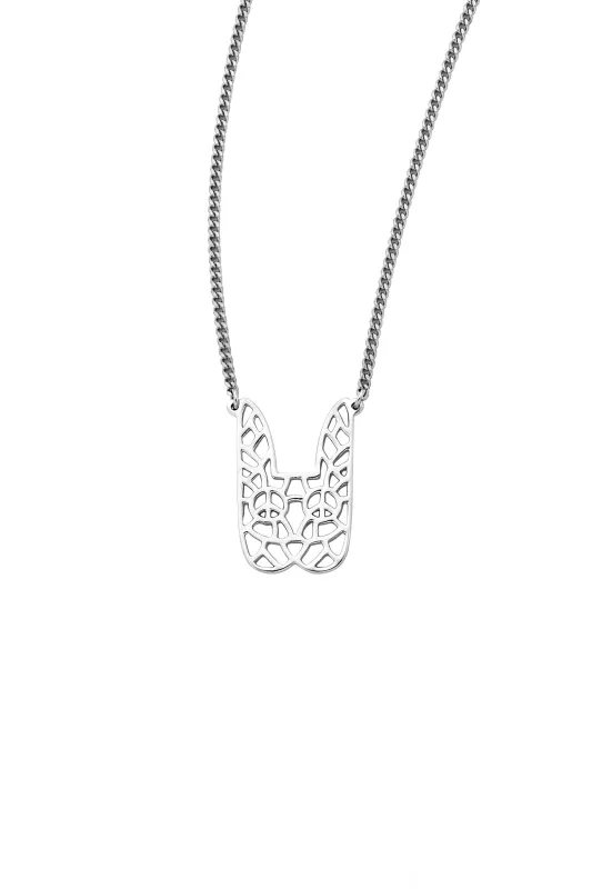 Filigree Bunny Necklace Silver sold by Karen Walker