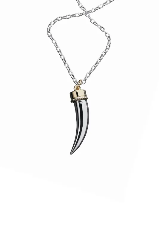 Tusk Necklace Silver/Gold sold by Karen Walker