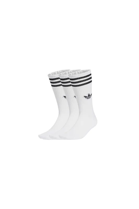 3-Stripes High Crew Socks 3 Pairs White sold by Karen Walker