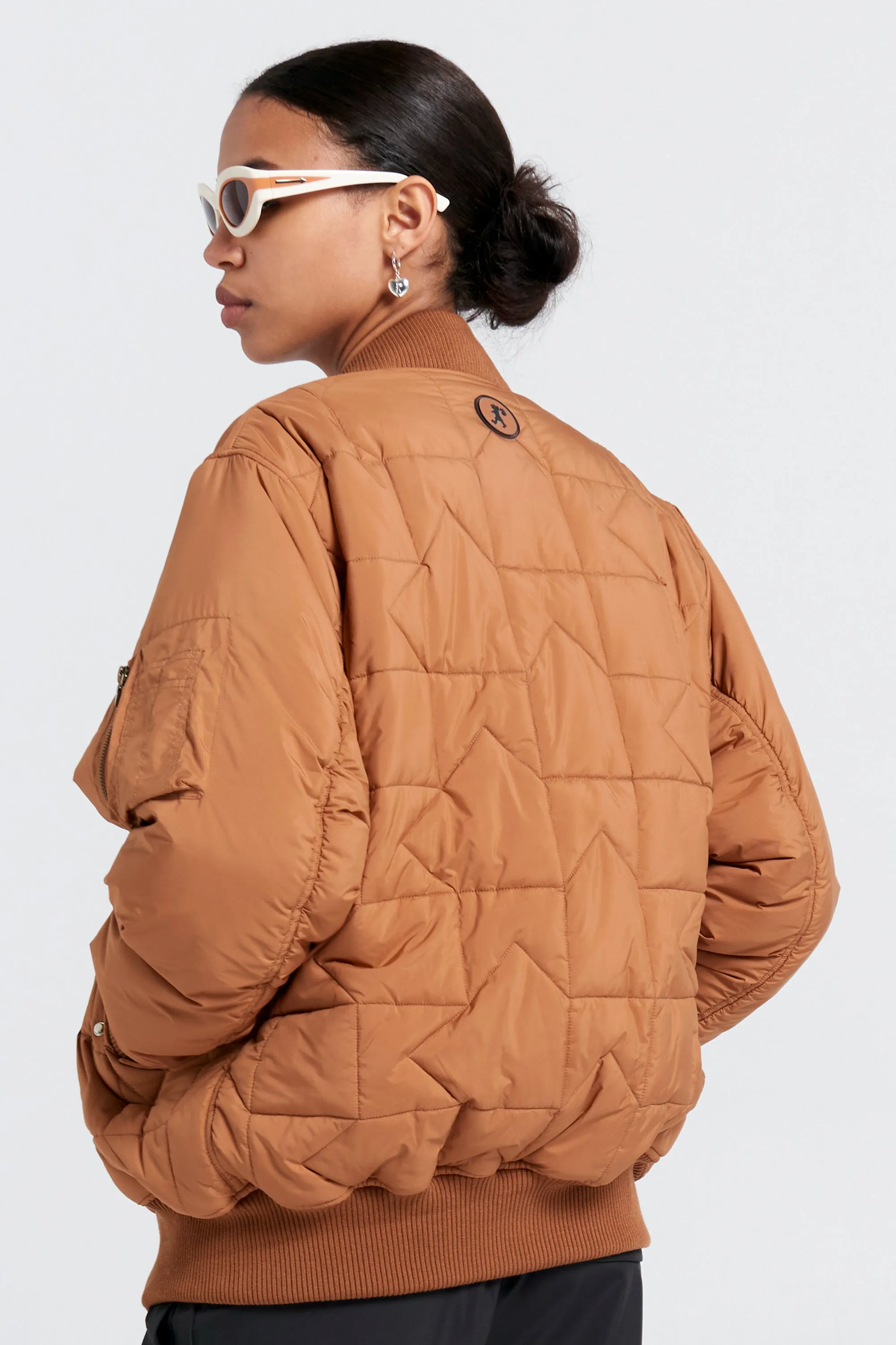 Quilted Bomber Jacket Dark Tan sold by Karen Walker product image thumbnail 4