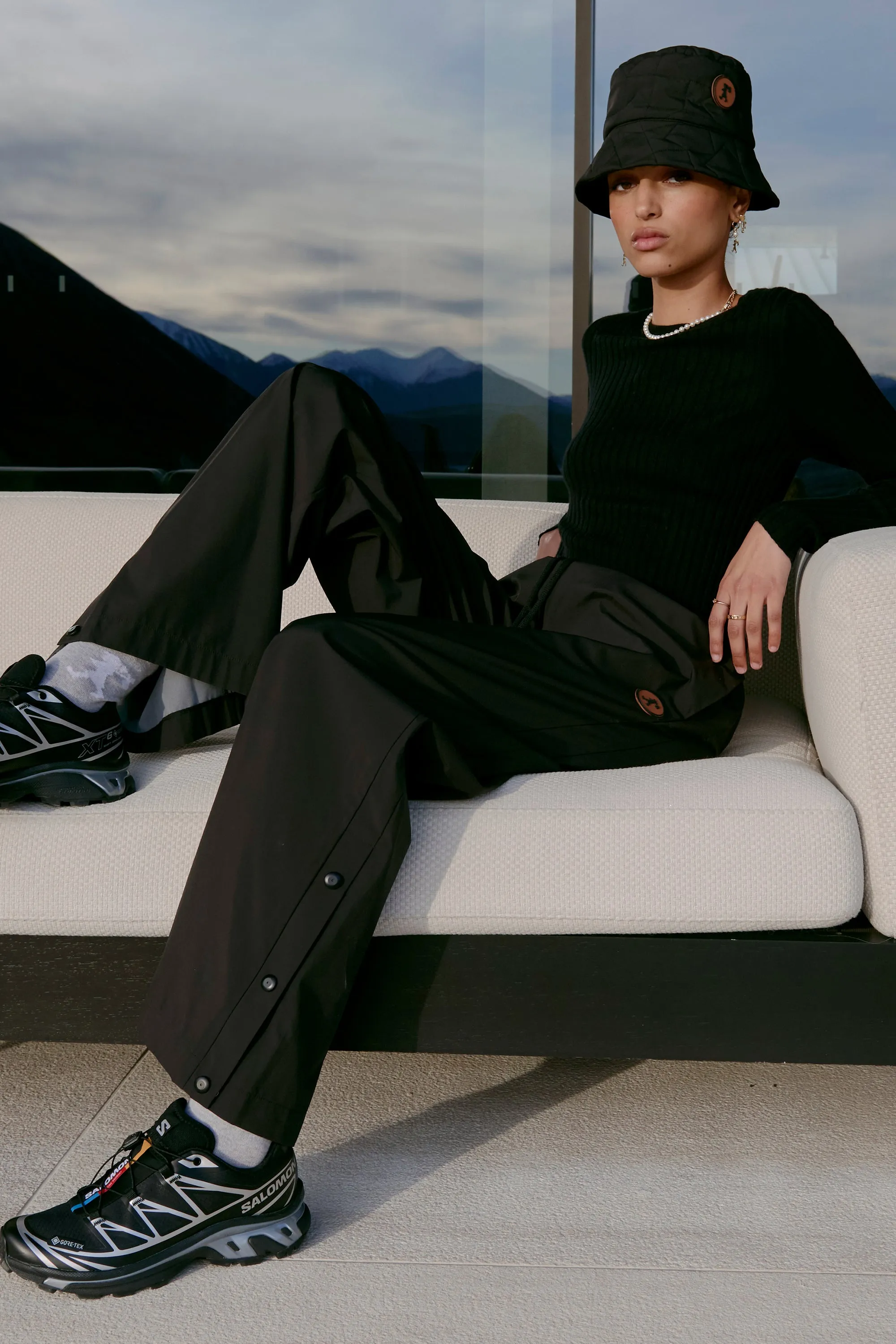 Leisure Track Pants Black sold by Karen Walker