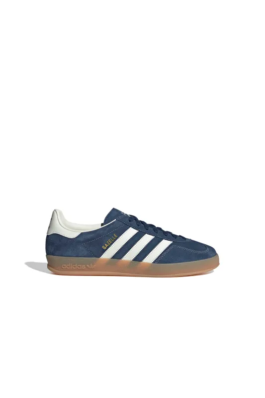 Gazelle Indoor Shoes Night Indigo/Off White/Gold Metallic sold by Karen Walker