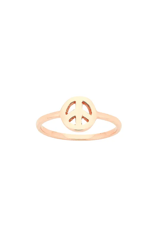 Mini Peace Ring Rose Gold sold by Karen Walker