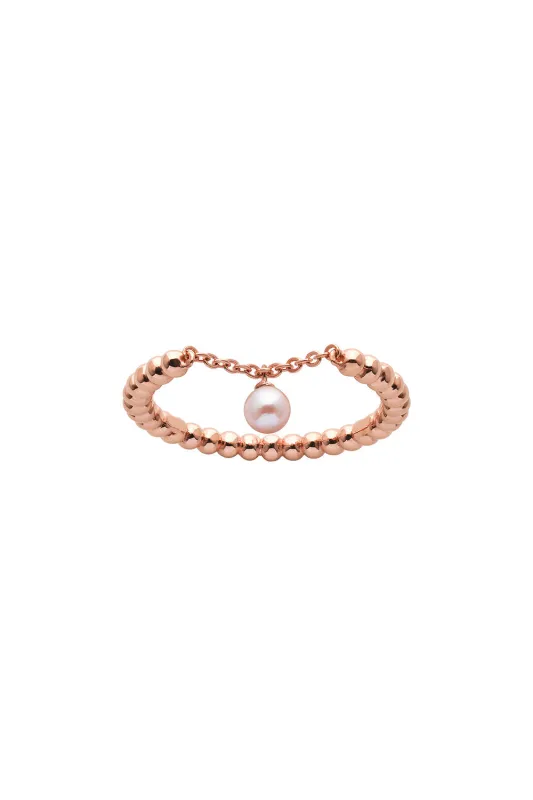 Vermeer Pearl Ring Rose Gold sold by Karen Walker