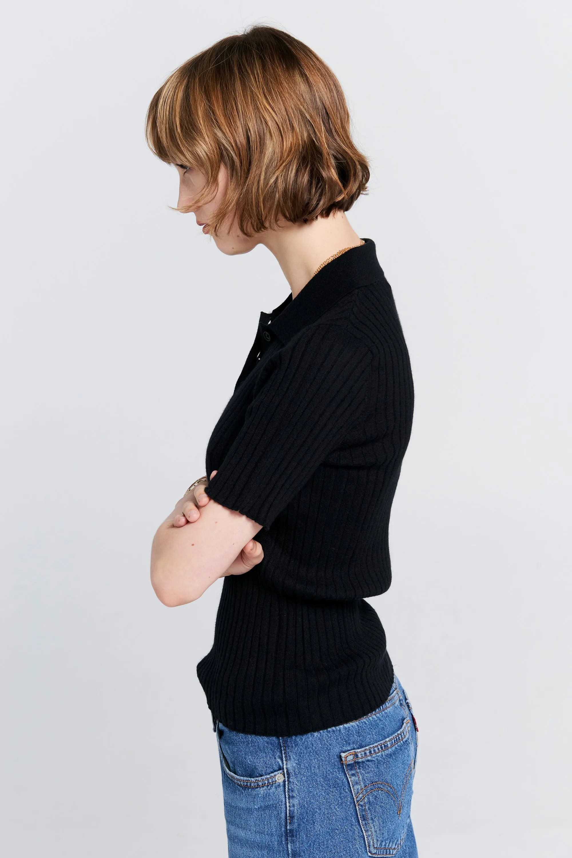 Peony Cashmere Polo Black sold by Karen Walker product image thumbnail 2