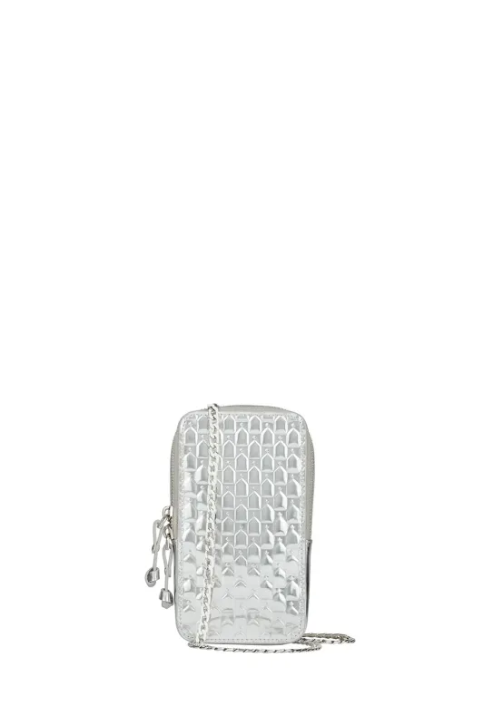 Monogram Mini Bag Silver Patent Leather sold by Karen Walker
