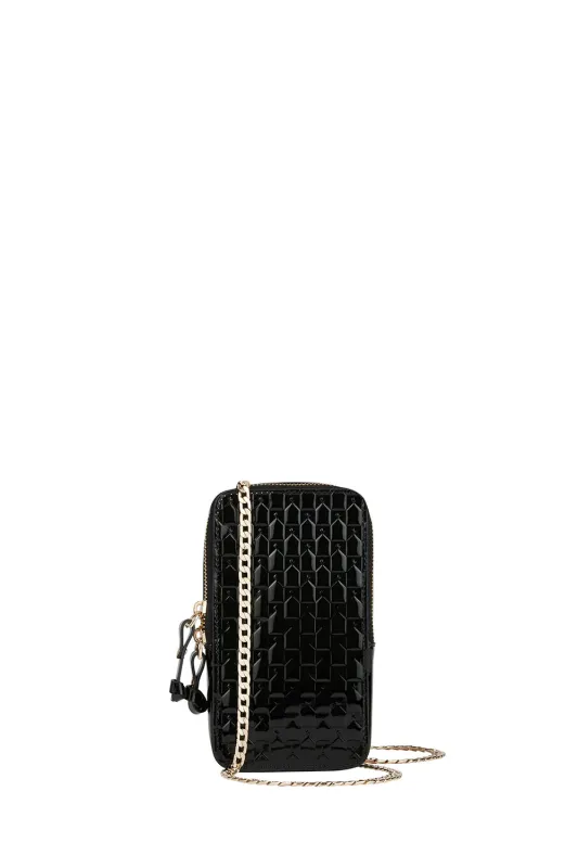 Monogram Mini Bag Black Patent Leather sold by Karen Walker