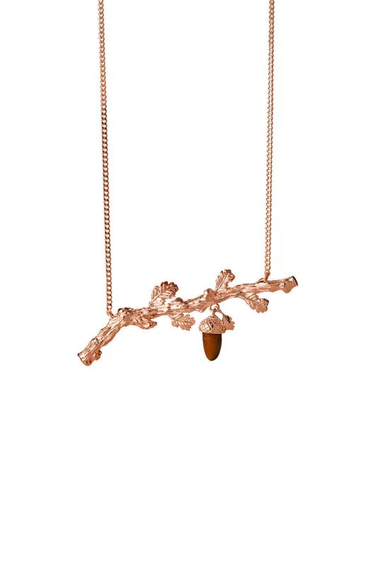 Oak Branch Necklace Rose Gold sold by Karen Walker