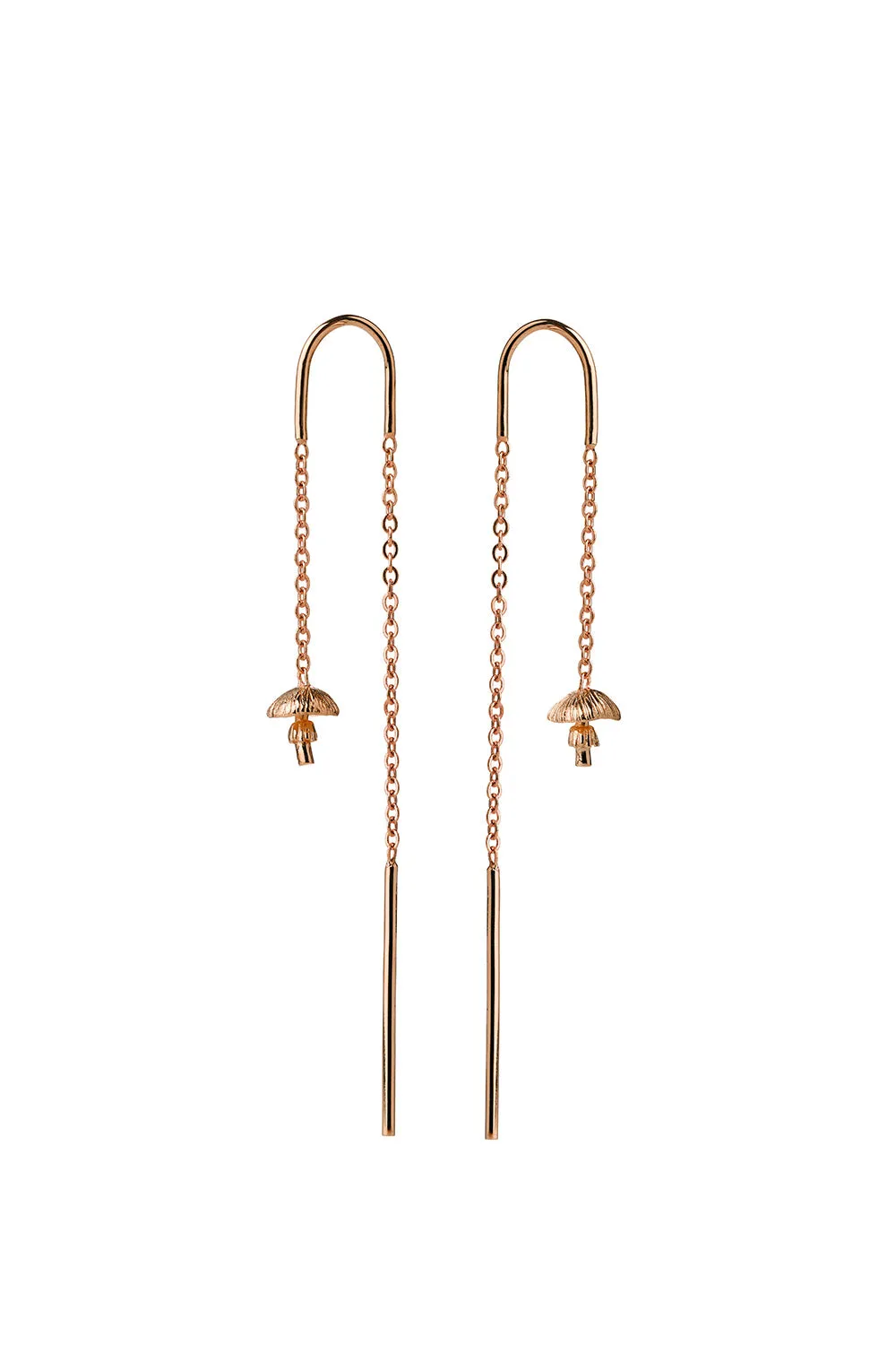 Mushroom Thread Earrings Rose Gold sold by Karen Walker
