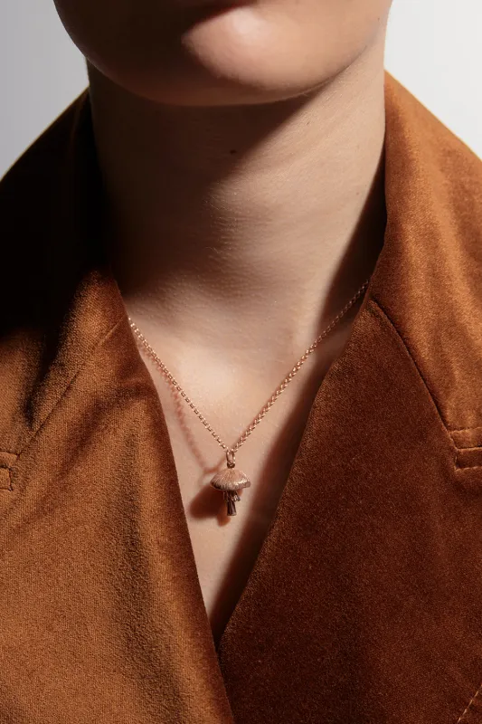 Mushroom Necklace Rose Gold sold by Karen Walker